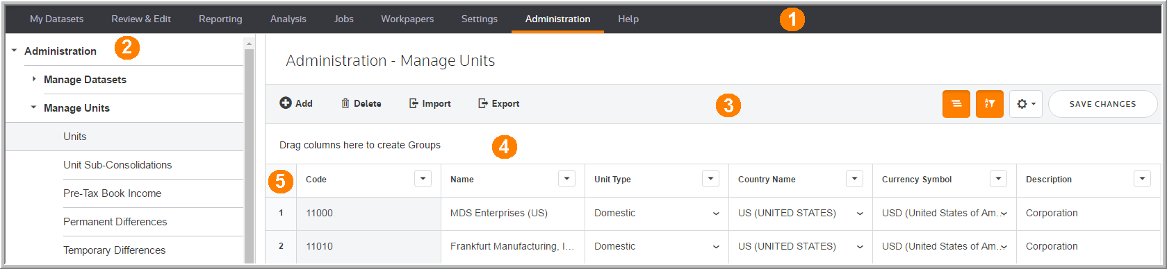 2016 Administration User Interface