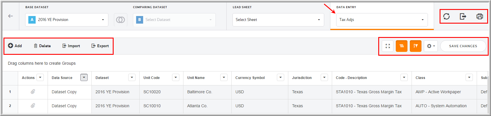 2016 Data Entry Q4 Tax Adjs